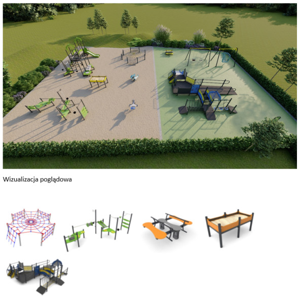 wizualizacja placu zabaw